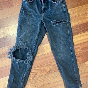 TopShop black Mom Jeans high rise